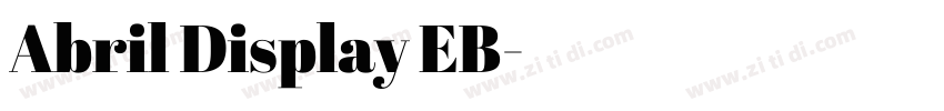 Abril Display EB字体转换